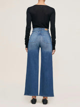 Hepburn Wide Leg High Rise Ankle Jeans Oceanside