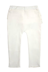 Cream Ruffle Pants - Pima Cotton