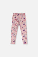 Printed Leggings Pink Printed Daisies