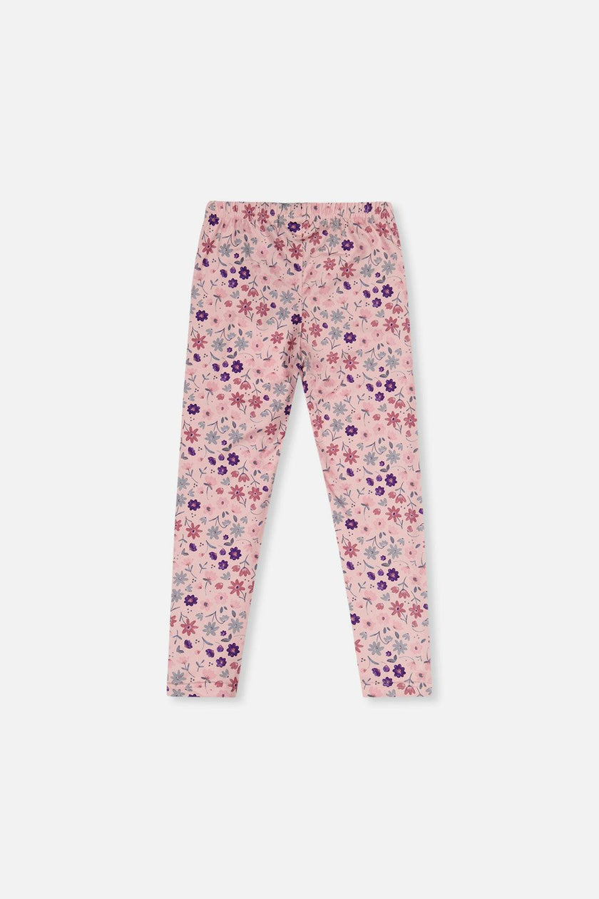 Printed Leggings Pink Printed Daisies