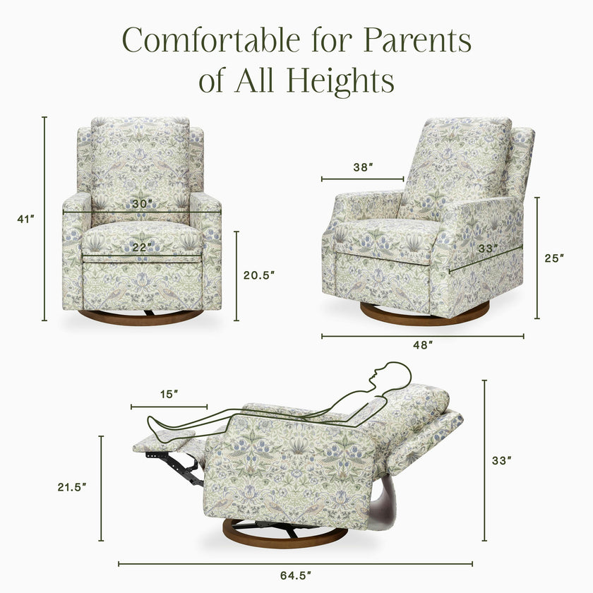 Namesake Morris & Co. x Namesake Crewe Recliner and Swivel Glider