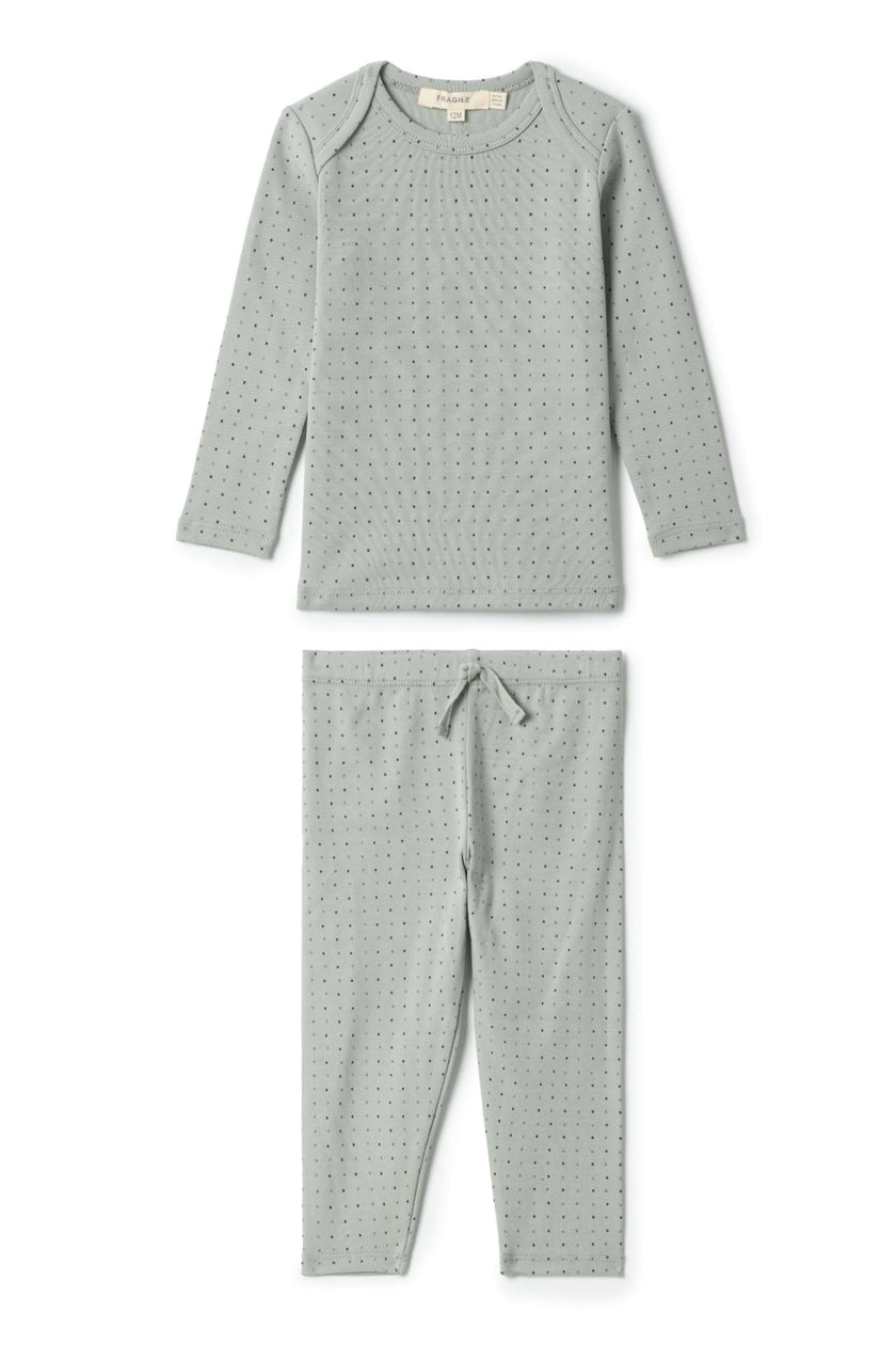 Multi Print Ribbed Top and Elastic Waist Pants Two Piece Set