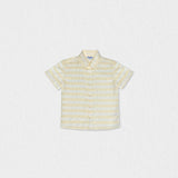 Colin Boy Shirt Short Sleeve Cotton, Off-White Openwork