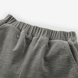 Grey Corduroy Pocket Pants
