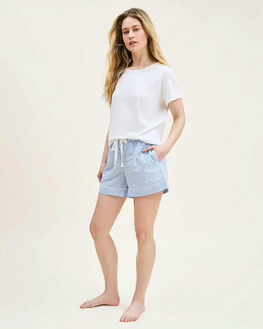 Women's Pima Essential Crew Neck Tee in White