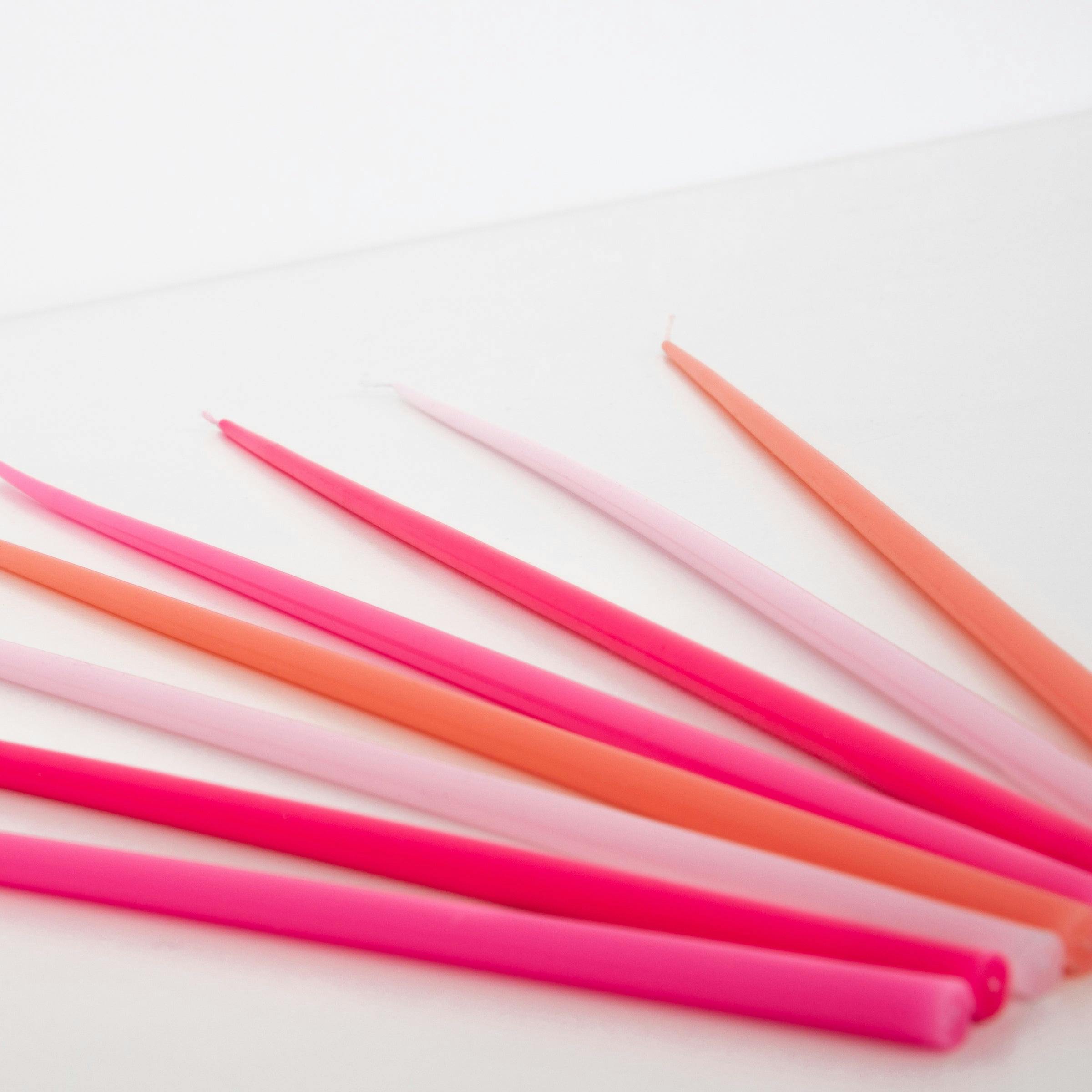Pink Tall Tapered Candles