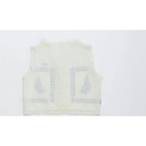 BARCOS EMBROIDERED VEST TOP WHITE