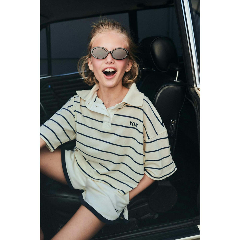 TNS Logo Teen Short Ecru