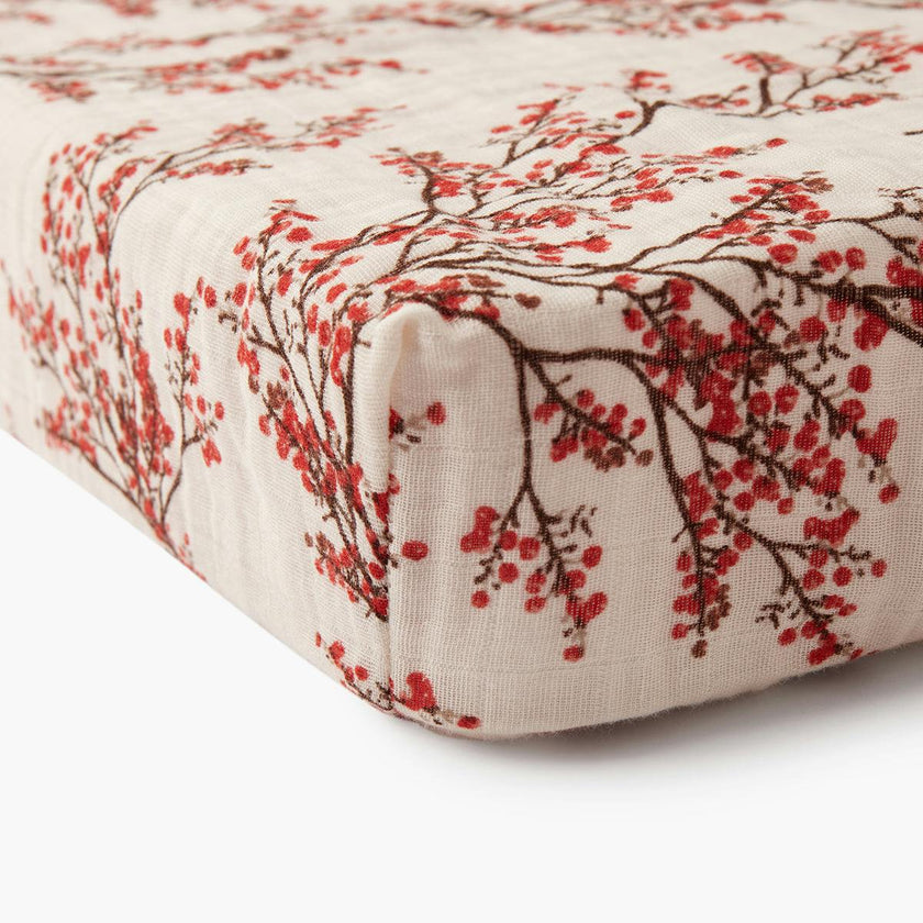Winterberry Organic Cotton Crib Sheet