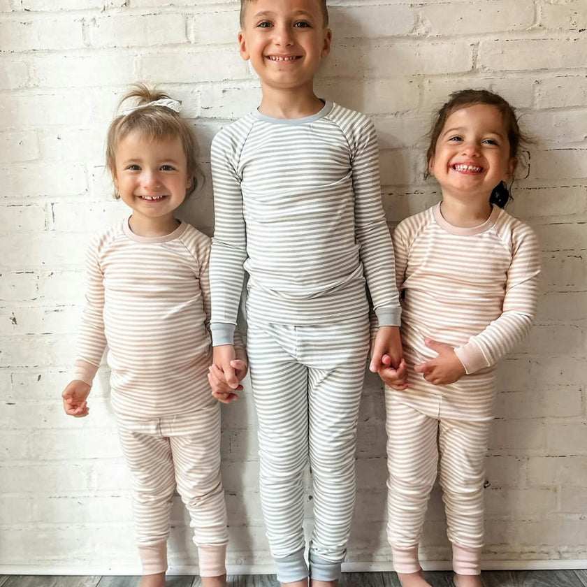 2-Piece Long Sleeve Jammie Set Ballet Stripe