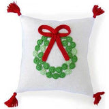 Wreath Pillow with Tassels
