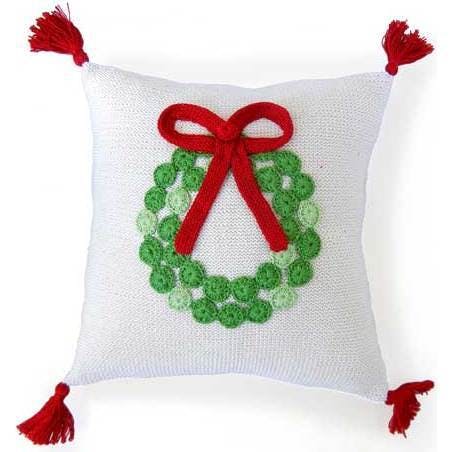 Wreath Pillow with Tassels