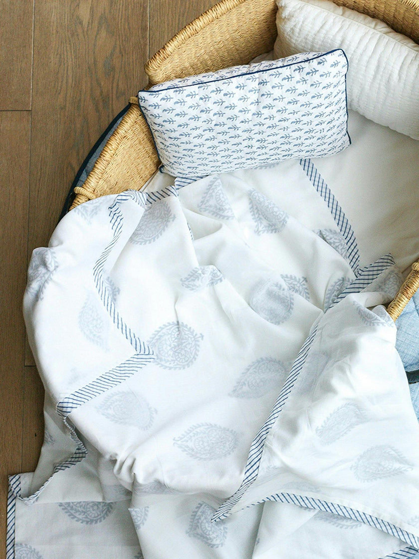 Luxe Natural Cotton Receiving Blanket