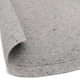 Neethu Hand-Crafted Felted Wool Round Rug, Grey