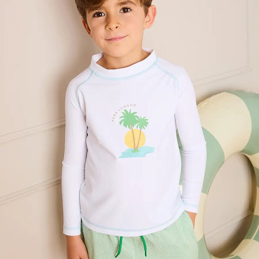 Oasis Rashguard in White (12mths-6yrs)