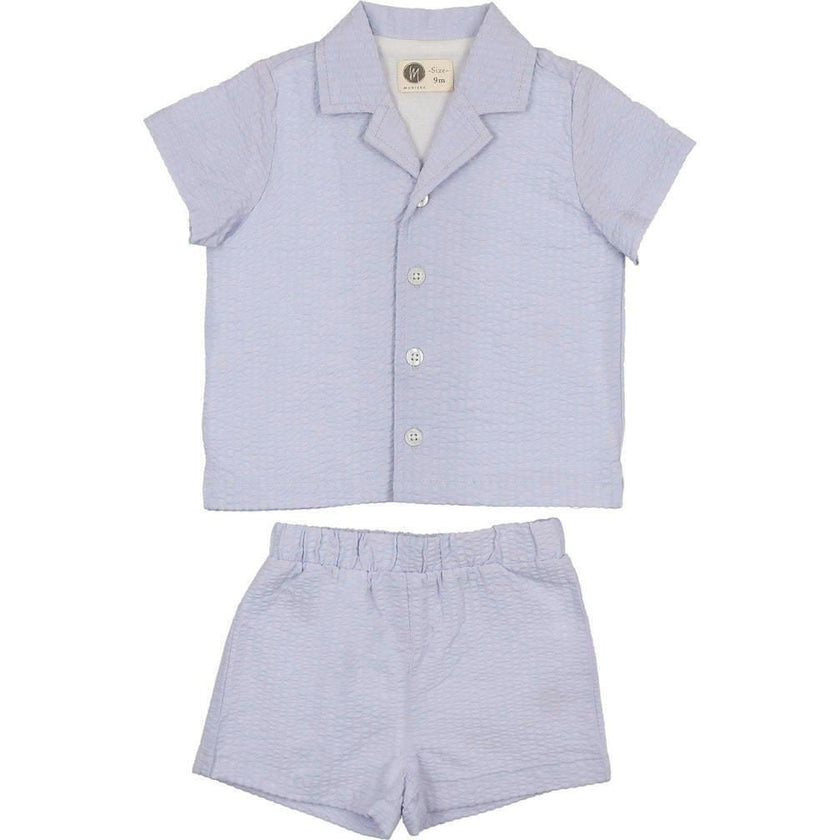 Textured Printed Boys 2Pc Set