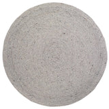 Neethu Hand-Crafted Felted Wool Round Rug, Grey