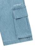Blue Diagonal Sketch Cargo Shorts