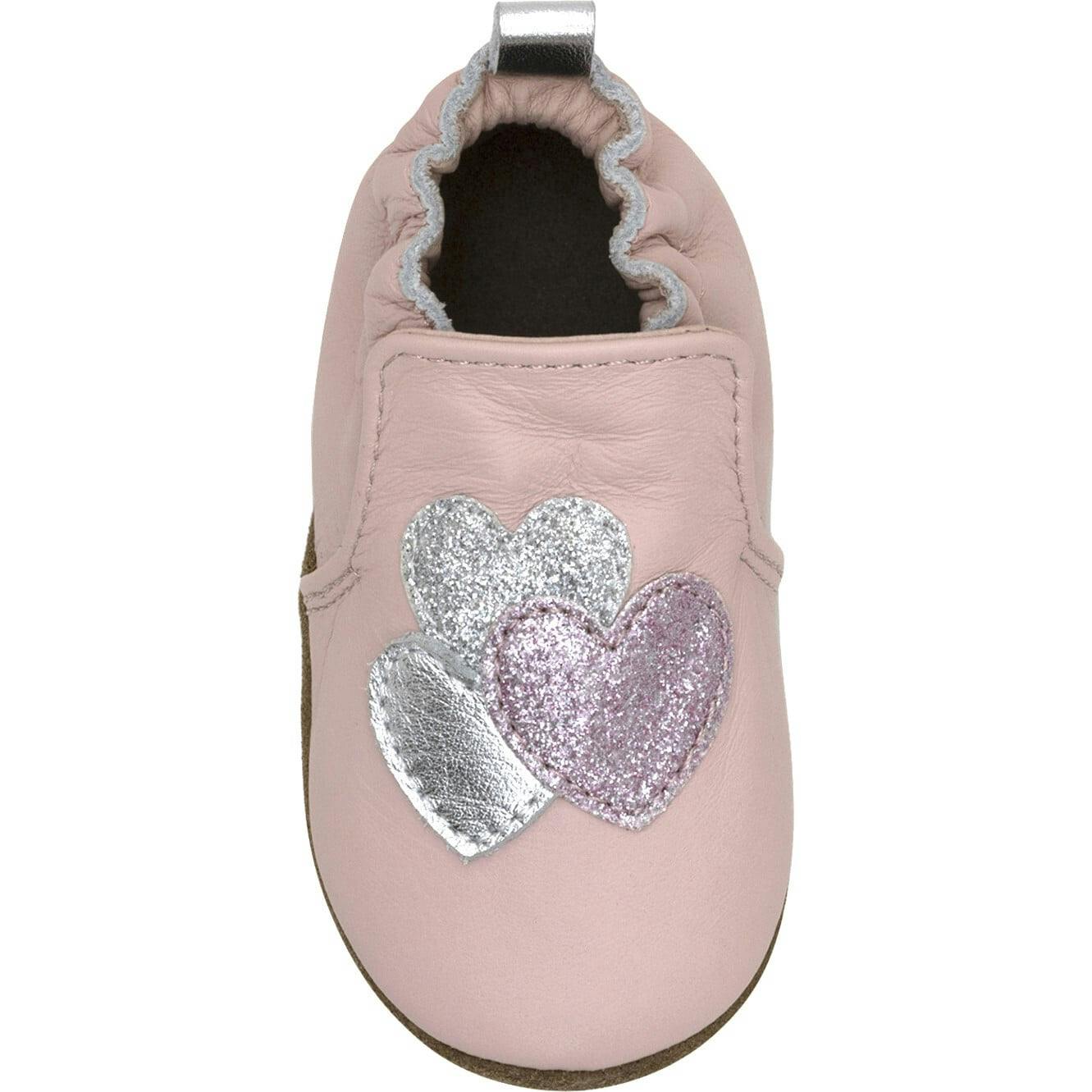 Heart Sparkle Lt Pink Soft Sole