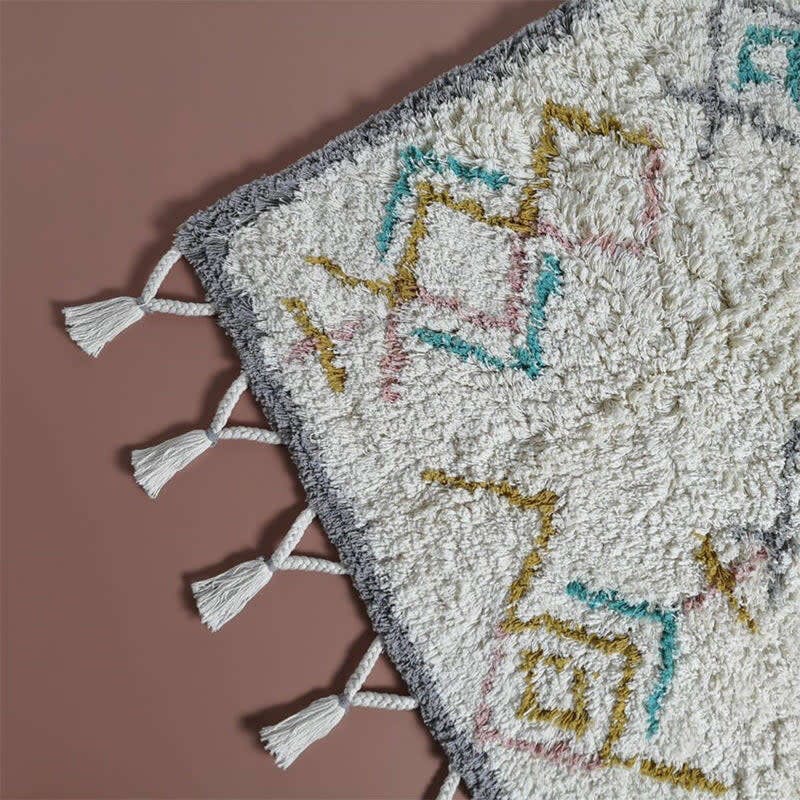 Milko Berber Braided Tassel Rectangular Rug