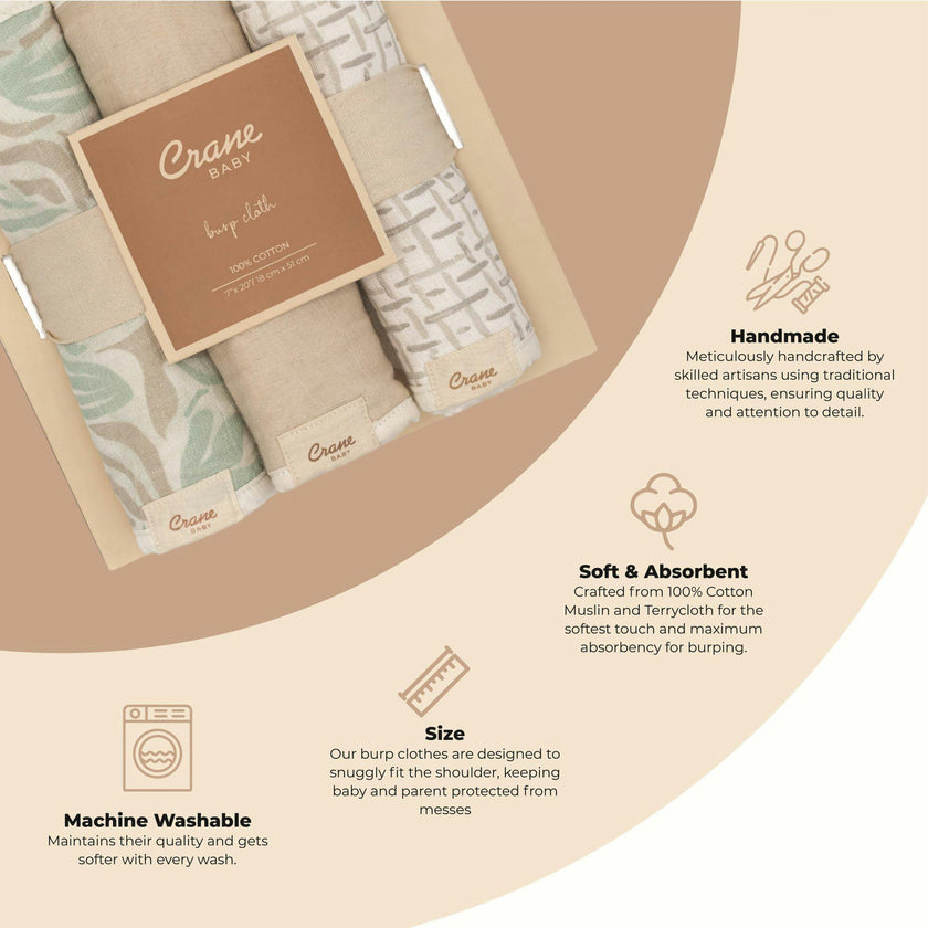 Cove Beach Life Cotton Burp Cloth (Set of 3)