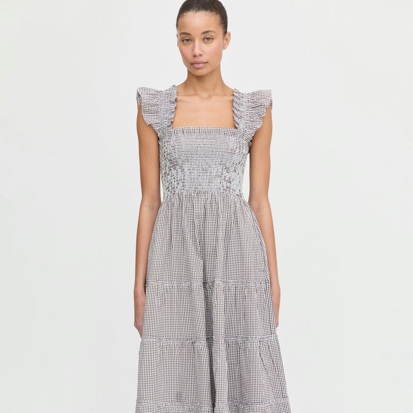 The Ellie Nap Dress - Chocolate Gingham