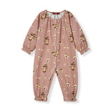 Mushroom Corduroy Ruffle Snap Jumper