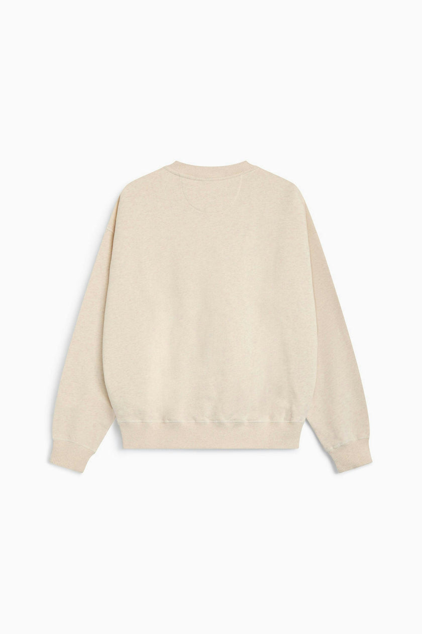 TNS Logo Rib Collar Woman Sweatshirt Whisper White Melange