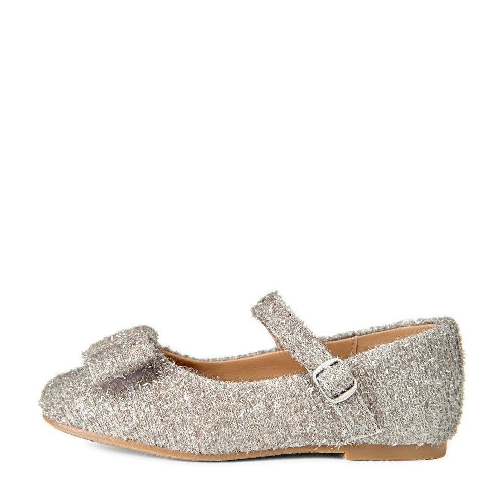 Ellen Lurex Bow Detail Buckle Strap Mary Jane Shoes