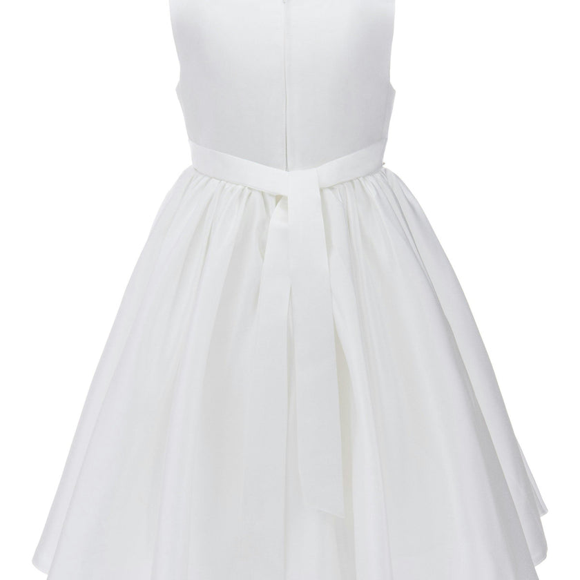 White Denali Satin Dress