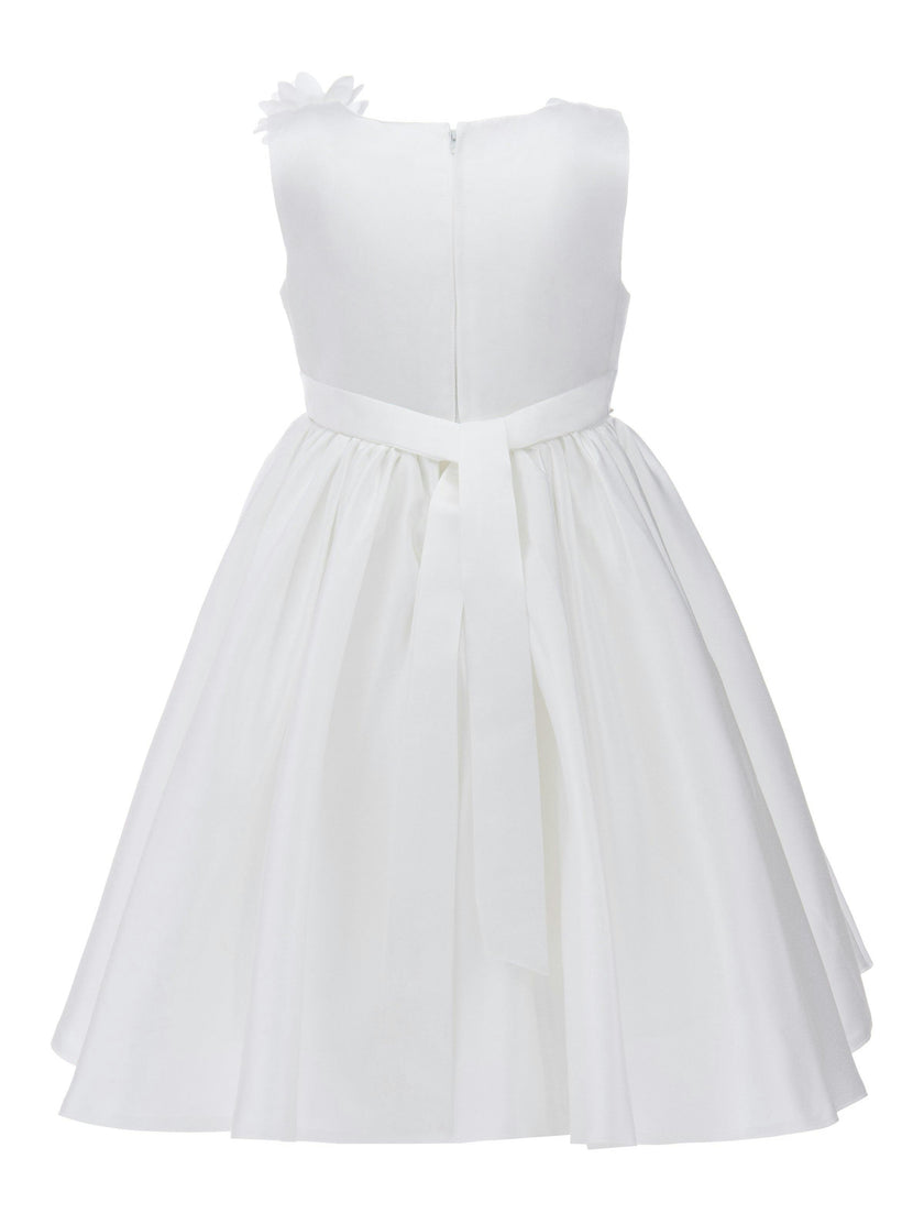 White Denali Satin Dress