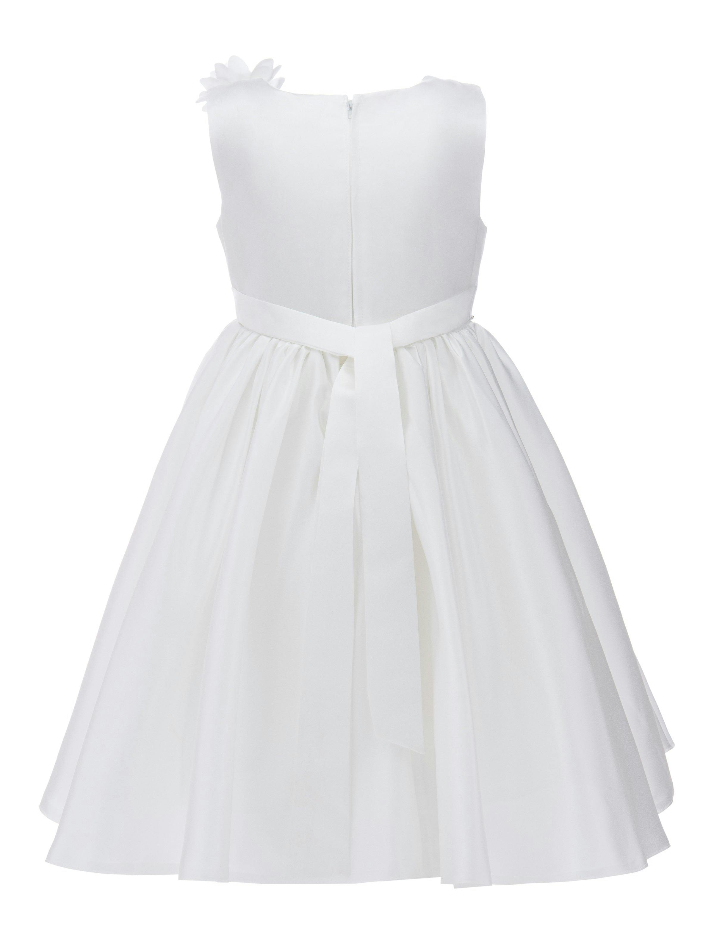 White Denali Satin Dress