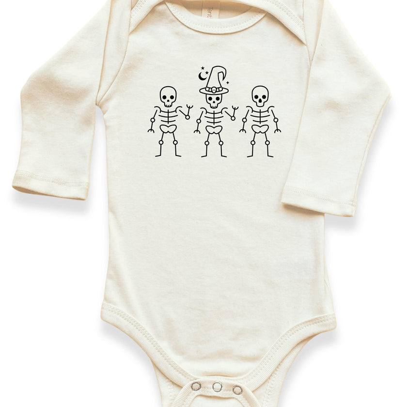 Skeletons Organic Bodysuit Long Sleeve