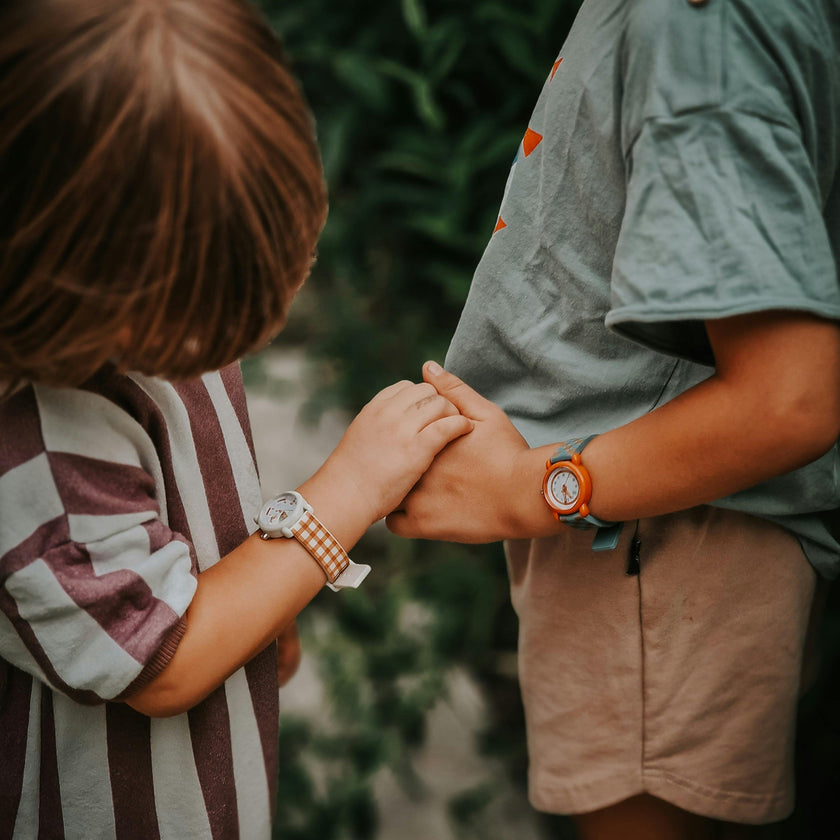 Classic Watches | Silicone + Stainless Steel | Sienna Gingham