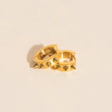 Spiked Chunky Huggie Hoop Earrings