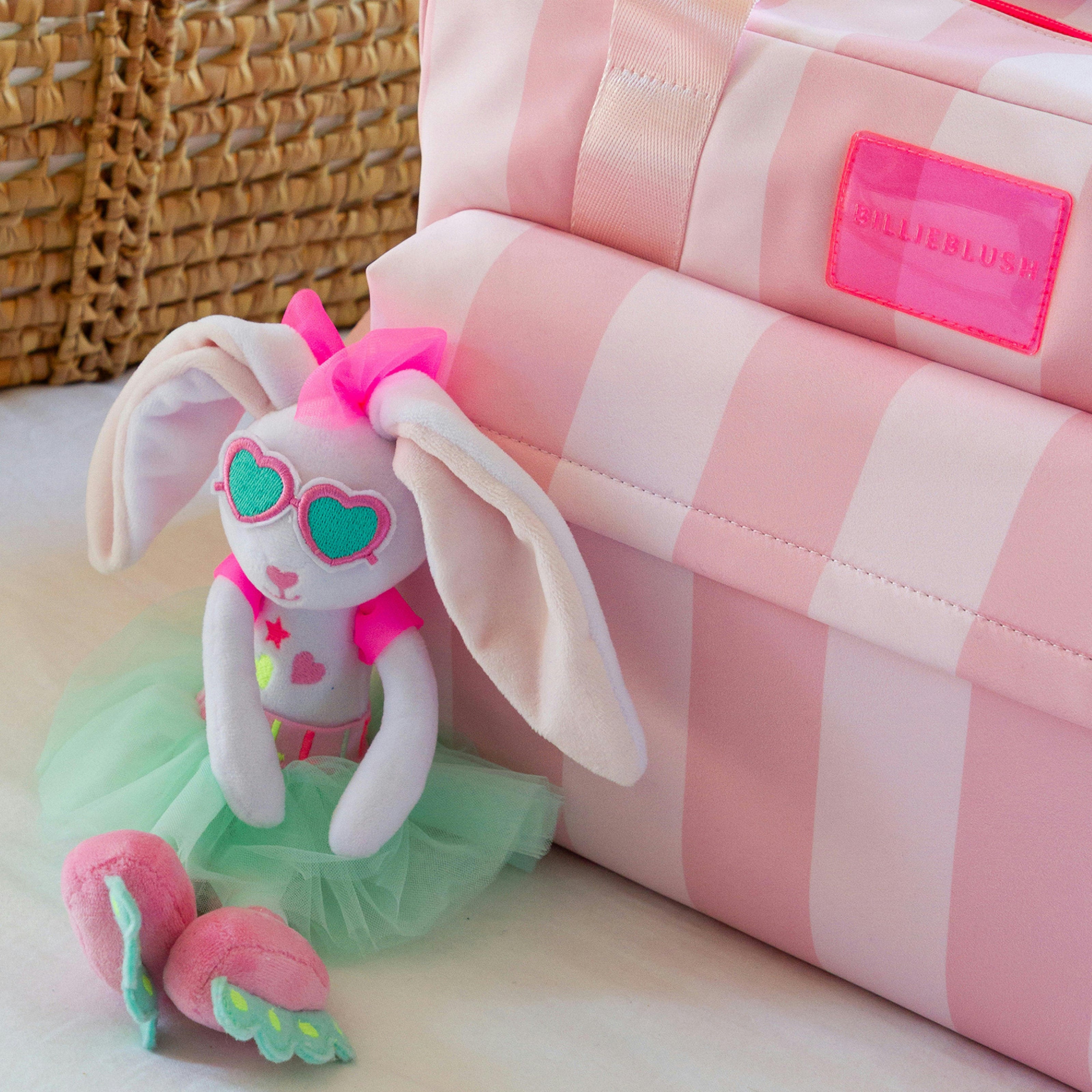 Pink Striped Diaper Bag