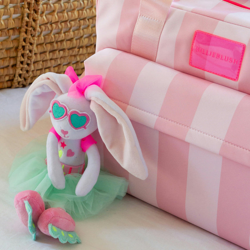 Pink Striped Diaper Bag