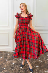 Hattie Dress in Holiday Plaid