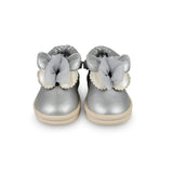 Vlindy Shoes | Silver Grey Metallic Leather