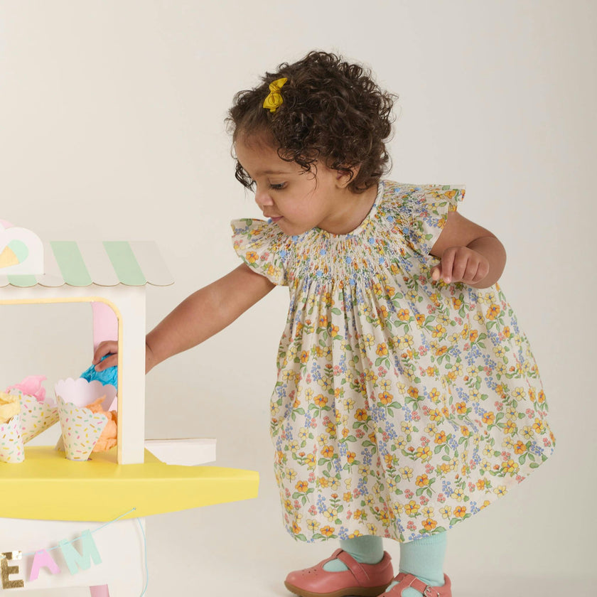Hand-Smocked Baby Dress - Cassia