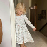 long sleeve twirl dress | into the woods