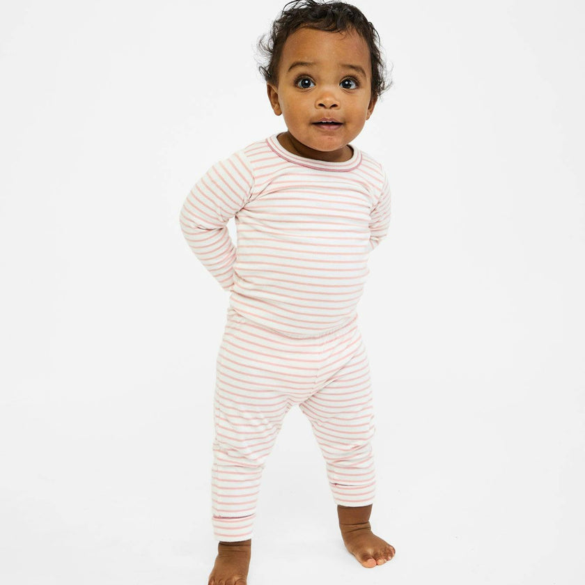 Edward One-piece, Dusty Rose Mini Stripe