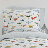 Cotton Muslin Pillowcase 2 Pack - Air Show