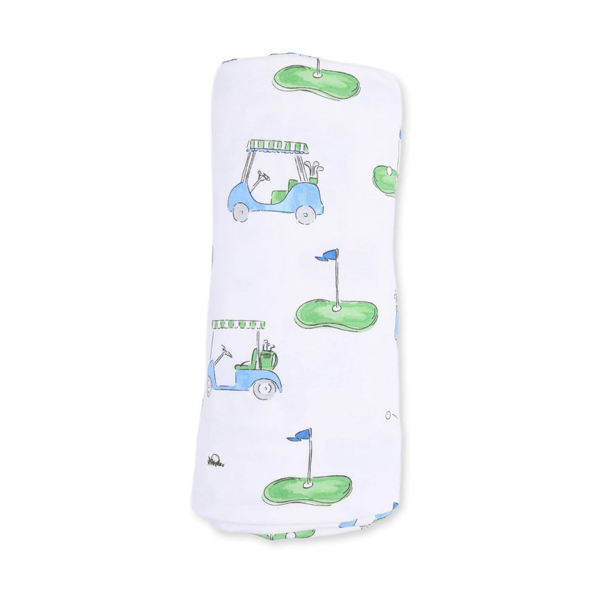 Golf Carts Blue - Swaddle Blanket
