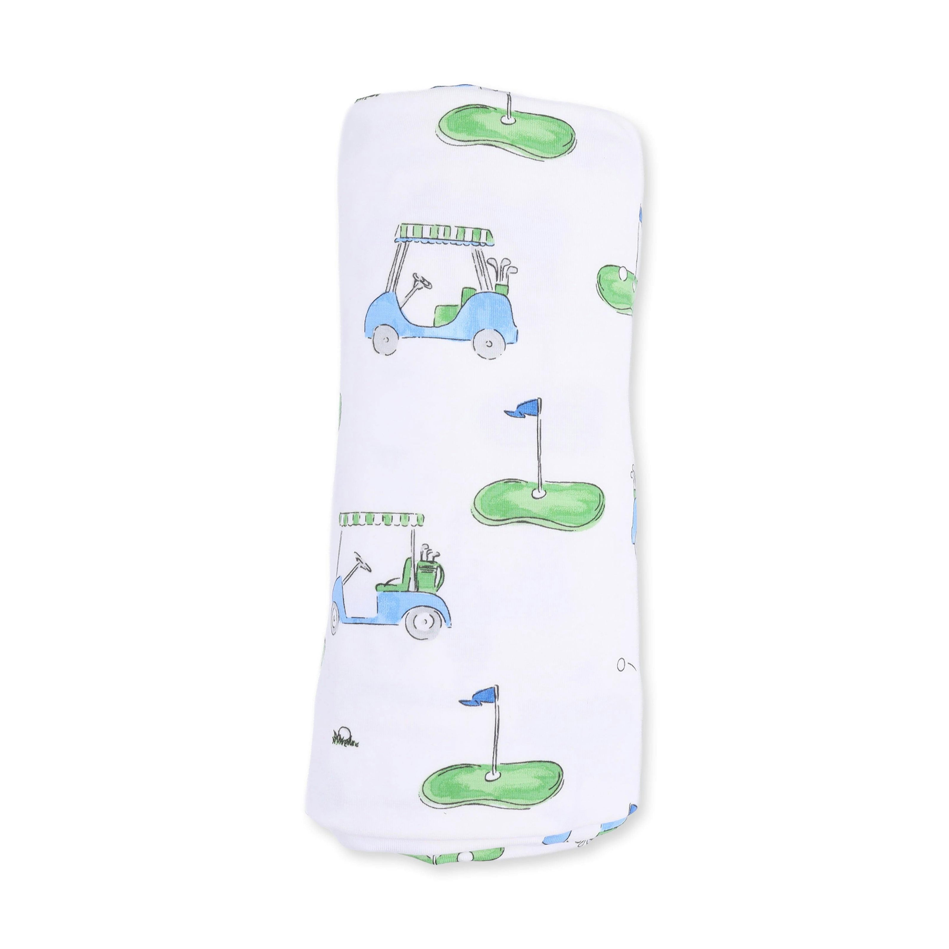 Golf Carts Blue - Swaddle Blanket