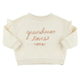 "grandma loves me" Ruffle Slouch