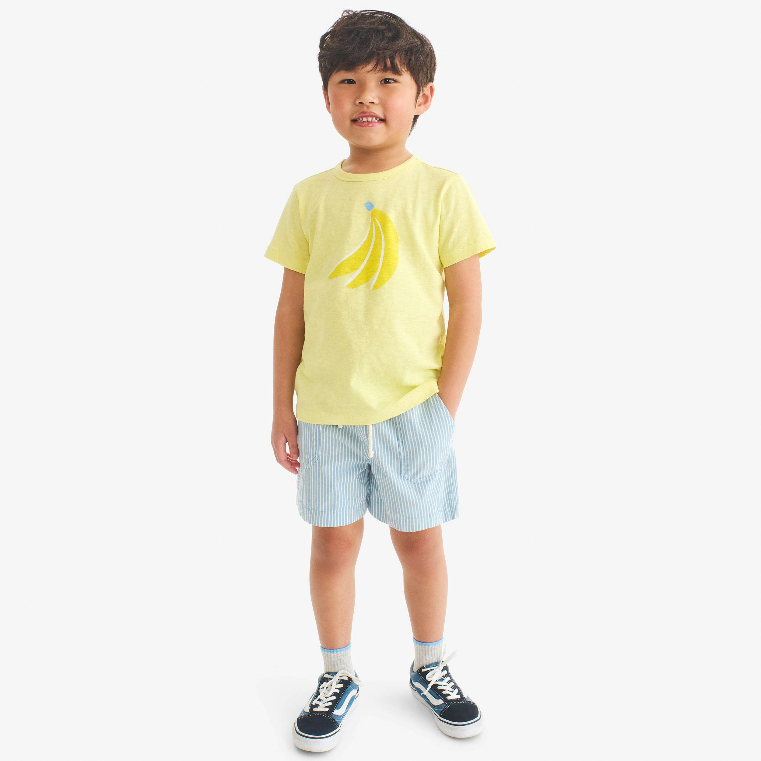 Clearance kids stretch chino short in boardwalk stripe