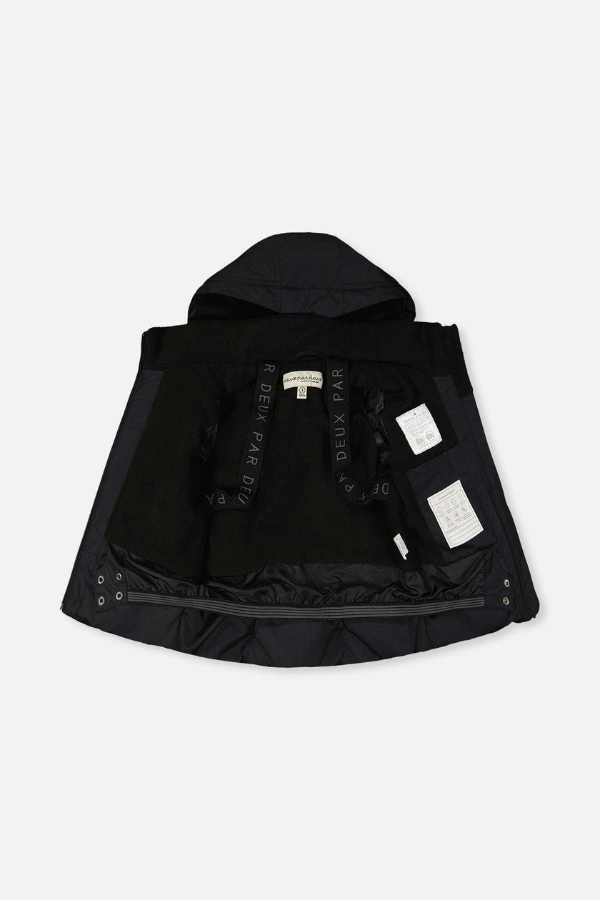 Two Piece Play Snowsuit Black With Black Pants