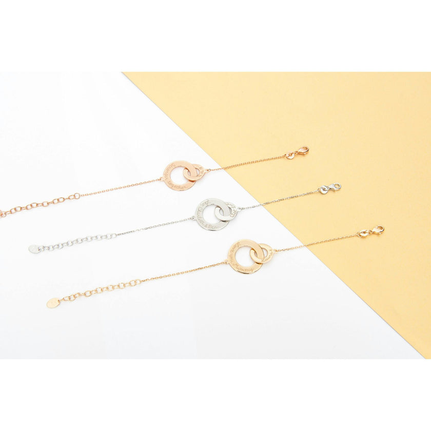 Personalized Intertwined Chain Bracelet, Sterling Silver