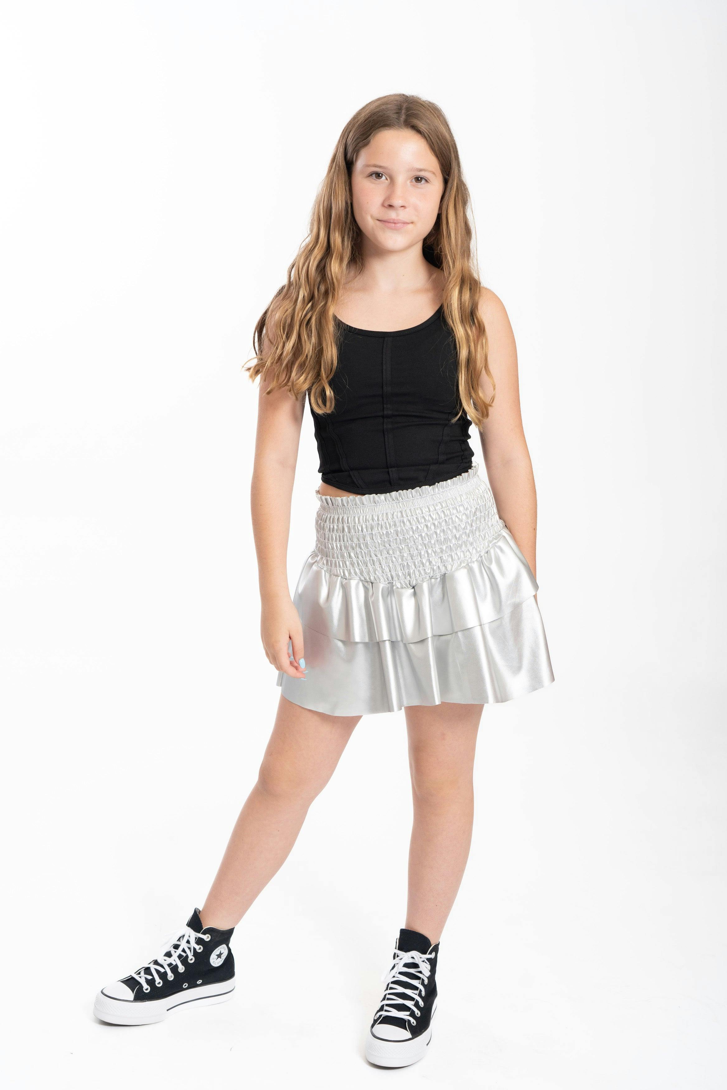 Kids Leather Julia Skirt